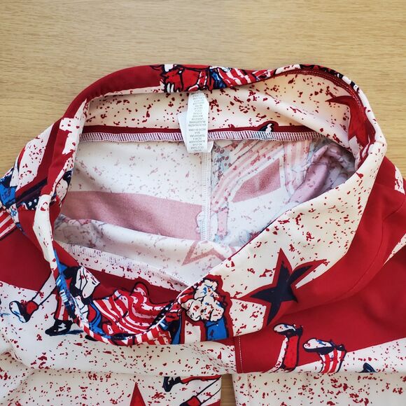 NEW LuLaRoe Red Uncle Sam Leggings - Picture 5 of 7